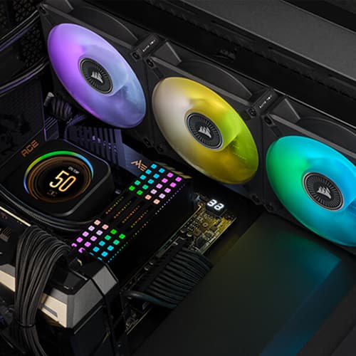 Corsair iCUE H150i Elite LCD Display CPU Liquid Cooler (Black)